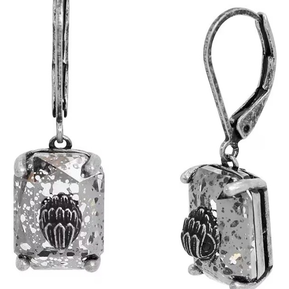 Kurt Geiger Signature Eagle Patina Stone Drop Earrings NWT - Picture 6 of 6